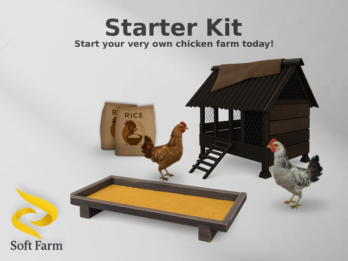 A starter kit for chicken raising